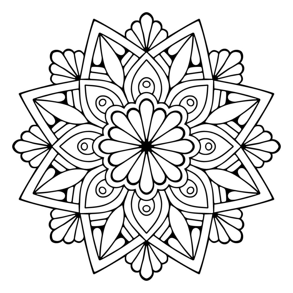 Mandala Para Colorear Y Relajarse Concentrarse Con Tramas Y Colores